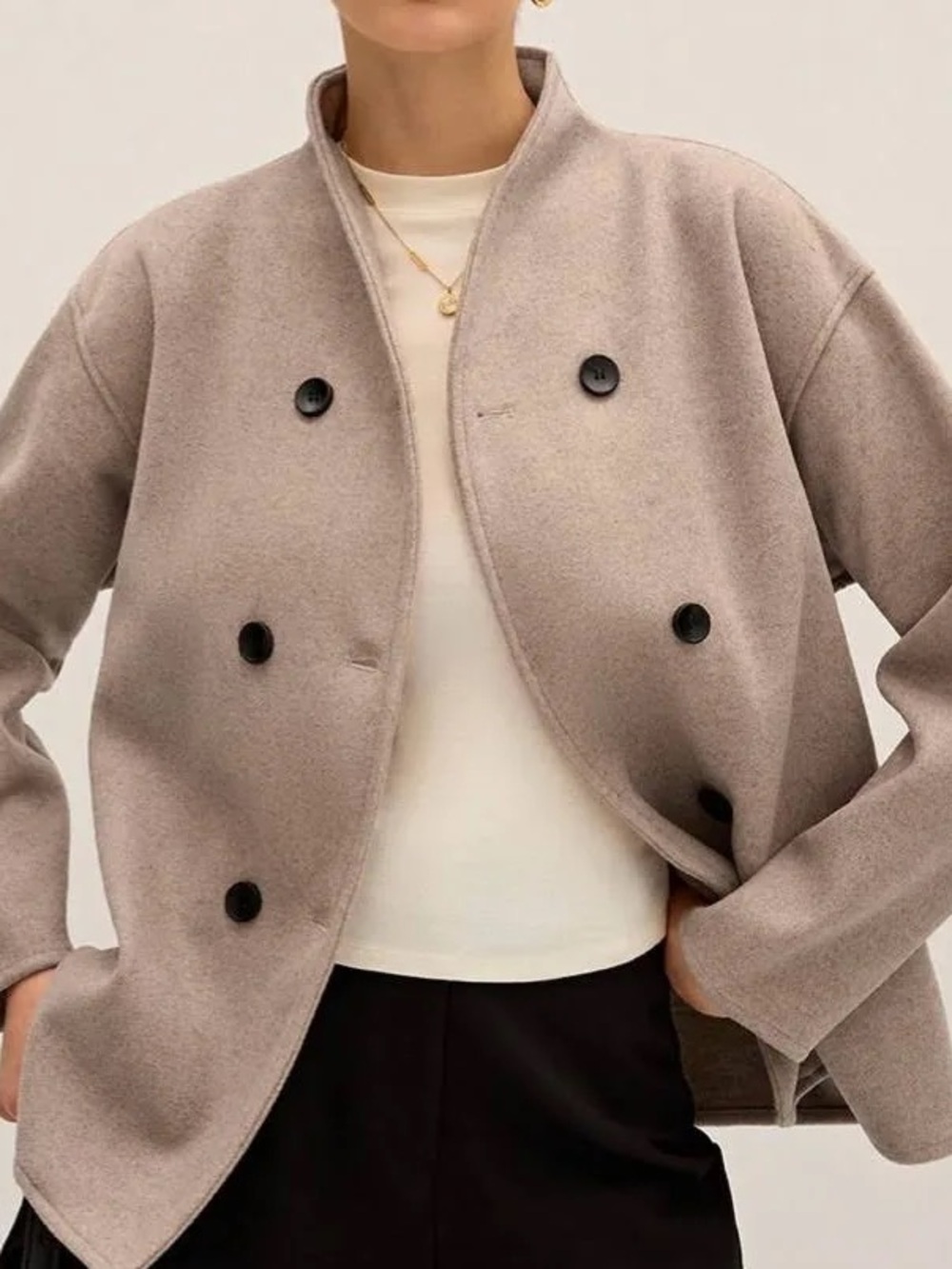 Commense Oversized Button-Down Jacket